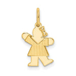 Load image into Gallery viewer, 14K Yellow Gold Mini Girl Charm Pendant
