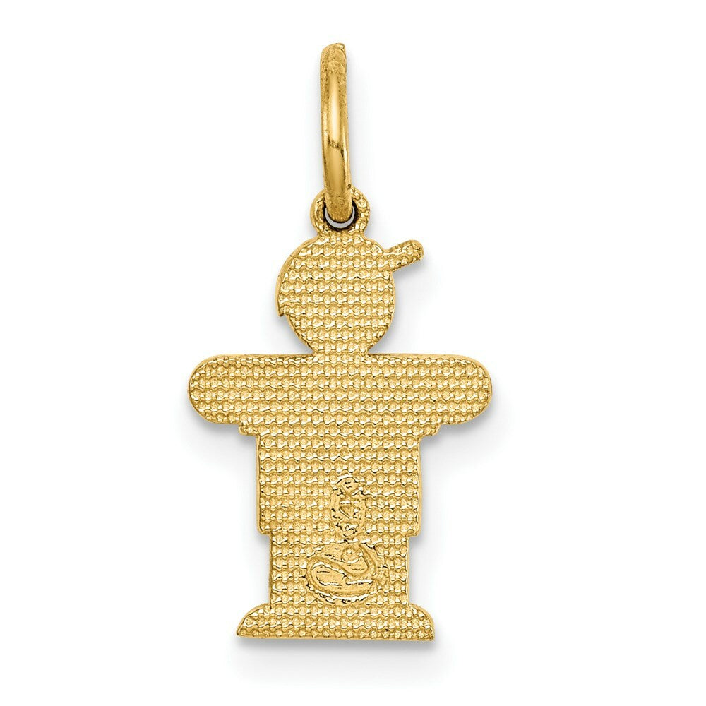 14K Yellow Gold Mini Boy Charm Pendant