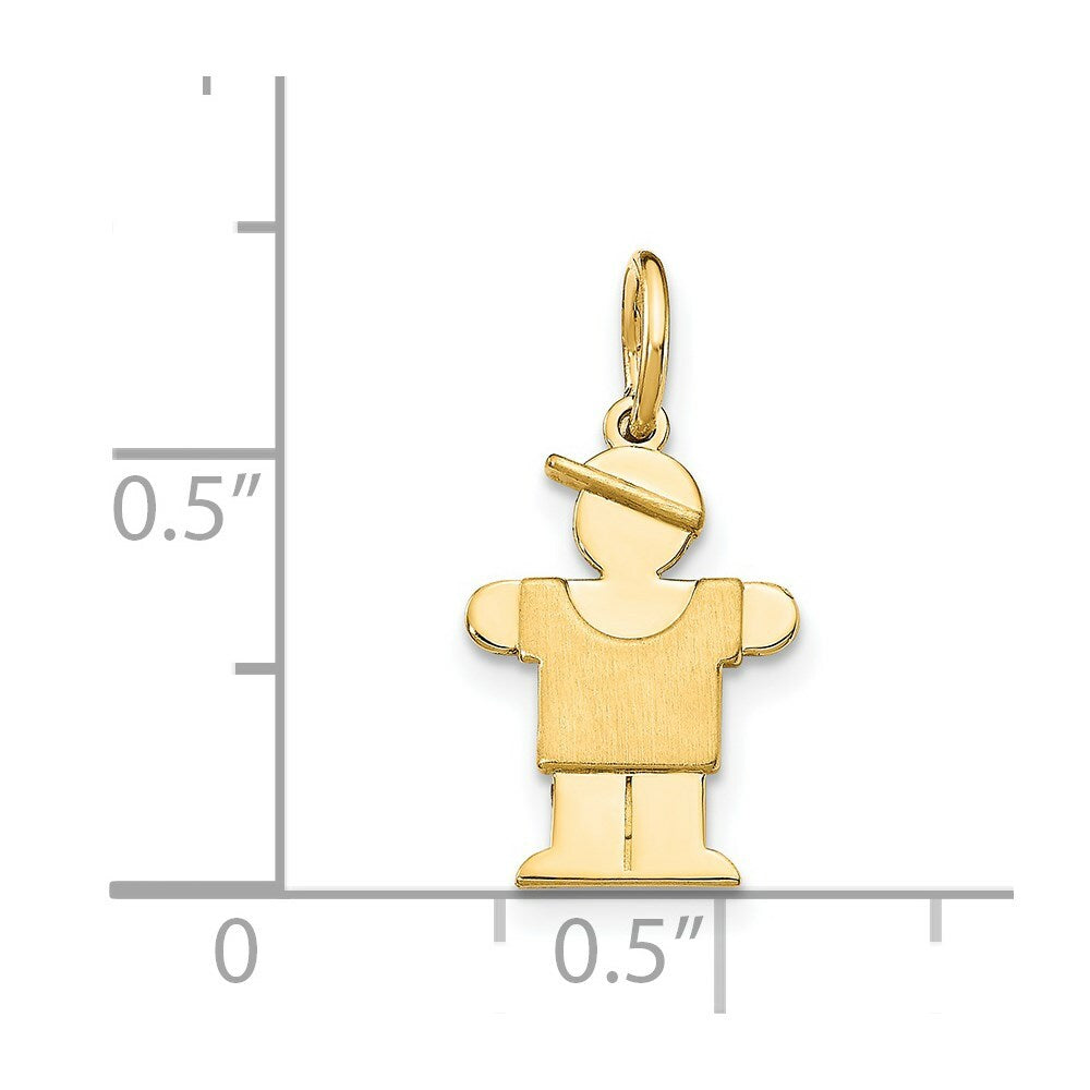 14K Yellow Gold Mini Boy Charm Pendant