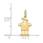 Load image into Gallery viewer, 14K Yellow Gold Mini Boy Charm Pendant
