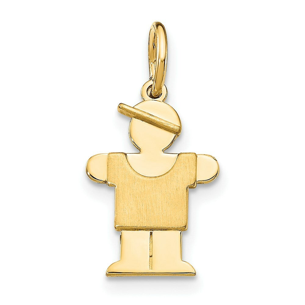 14K Yellow Gold Mini Boy Charm Pendant