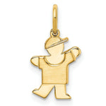 Load image into Gallery viewer, 14K Yellow Gold Mini Boy Charm Pendant

