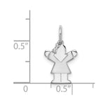 Load image into Gallery viewer, 14K White Gold Mini Girl Charm Pendant
