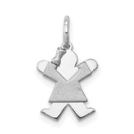 Load image into Gallery viewer, 14K White Gold Mini Girl Charm Pendant
