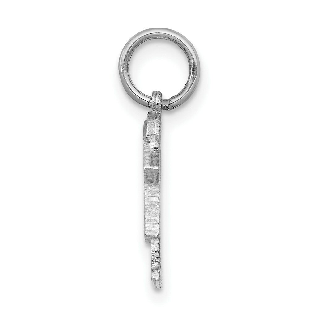 14K White Gold Mini Boy Charm Pendant