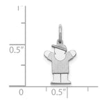Load image into Gallery viewer, 14K White Gold Mini Boy Charm Pendant
