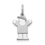 Load image into Gallery viewer, 14K White Gold Mini Boy Charm Pendant
