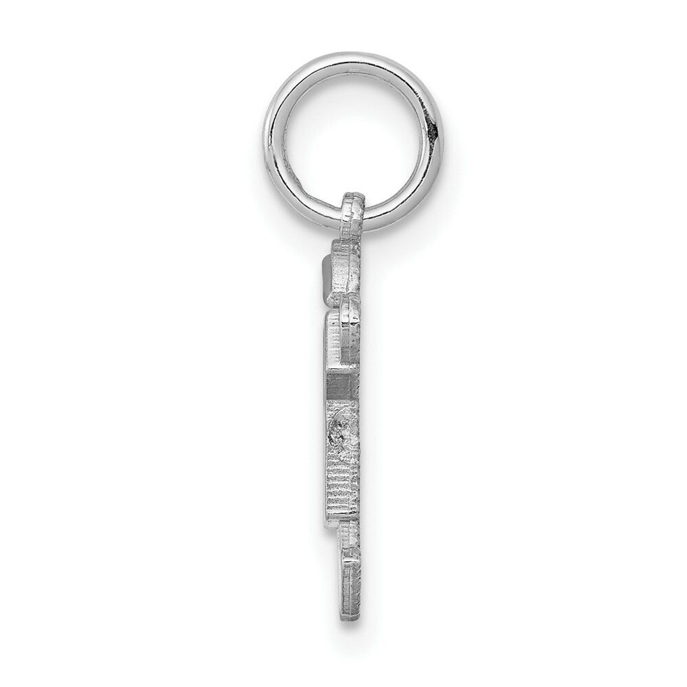 14K White Gold Mini Boy Charm Pendant