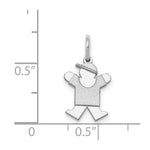 Load image into Gallery viewer, 14K White Gold Mini Boy Charm Pendant
