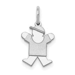 Load image into Gallery viewer, 14K White Gold Mini Boy Charm Pendant
