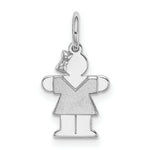Load image into Gallery viewer, 14K White Gold Mini Girl Charm Pendant
