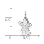Load image into Gallery viewer, 14K White Gold Mini Girl Charm Pendant
