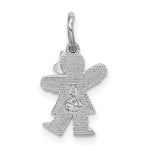 Load image into Gallery viewer, 14K White Gold Mini Girl Charm Pendant
