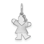Load image into Gallery viewer, 14K White Gold Mini Girl Charm Pendant
