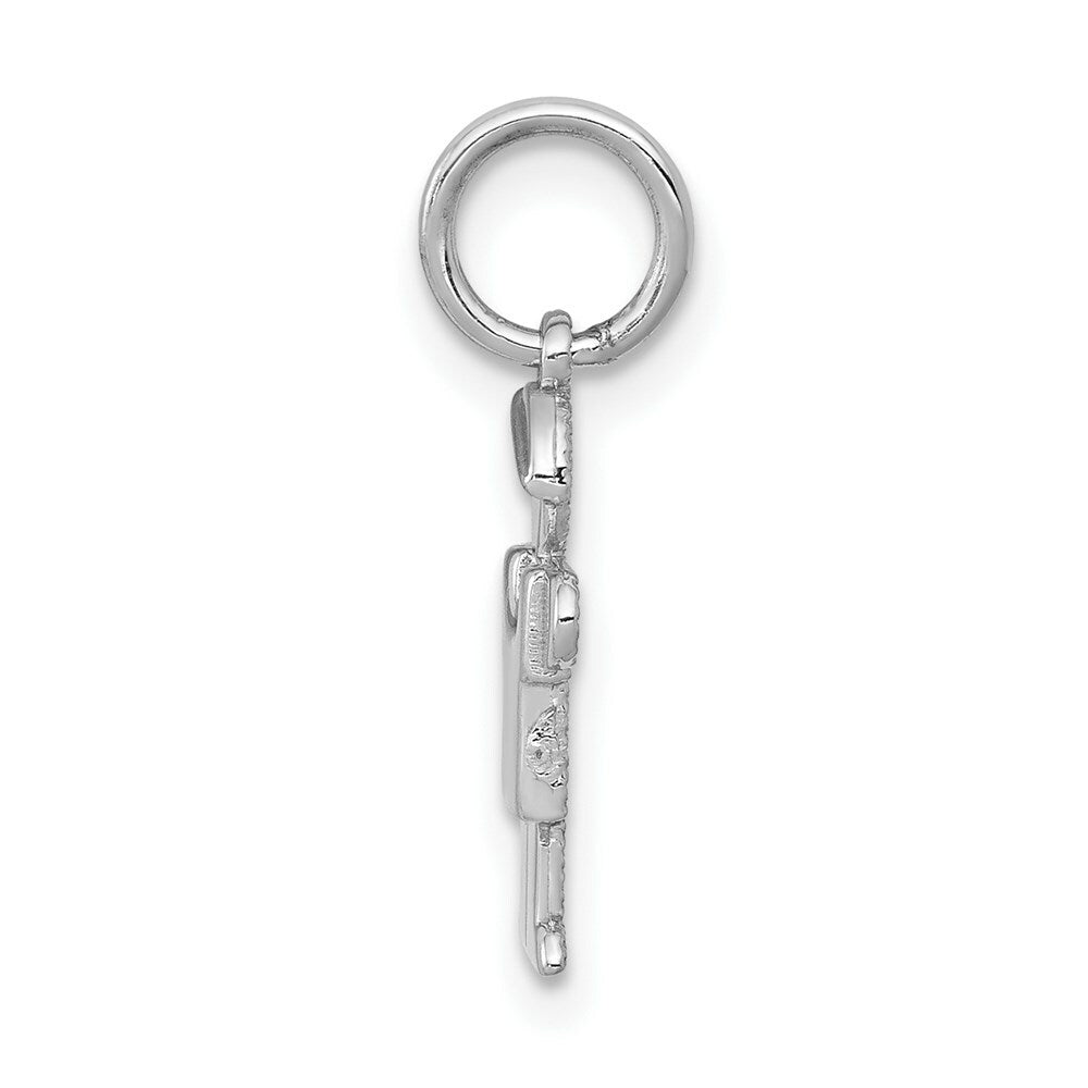 14K White Gold Mini Boy Charm Pendant