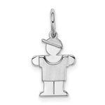 Load image into Gallery viewer, 14K White Gold Mini Boy Charm Pendant
