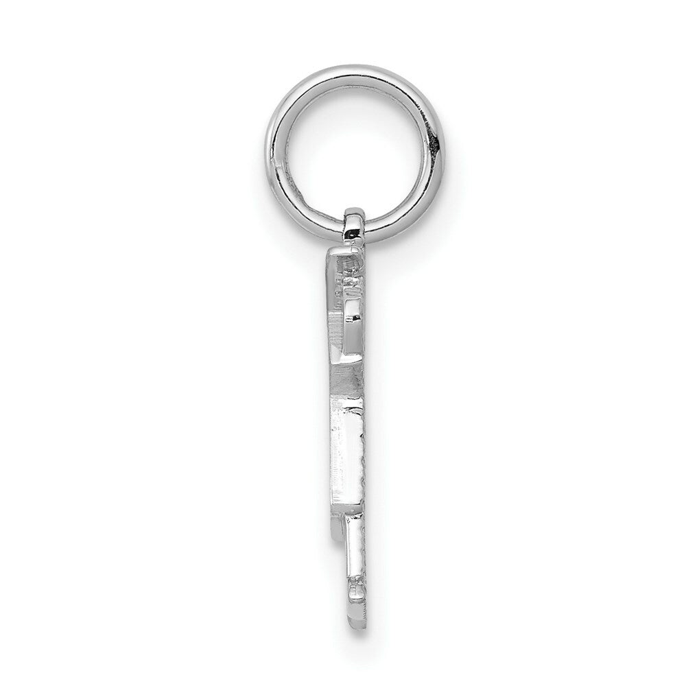 14K White Gold Mini Boy Charm Pendant