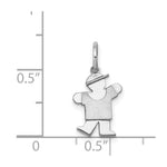 Load image into Gallery viewer, 14K White Gold Mini Boy Charm Pendant
