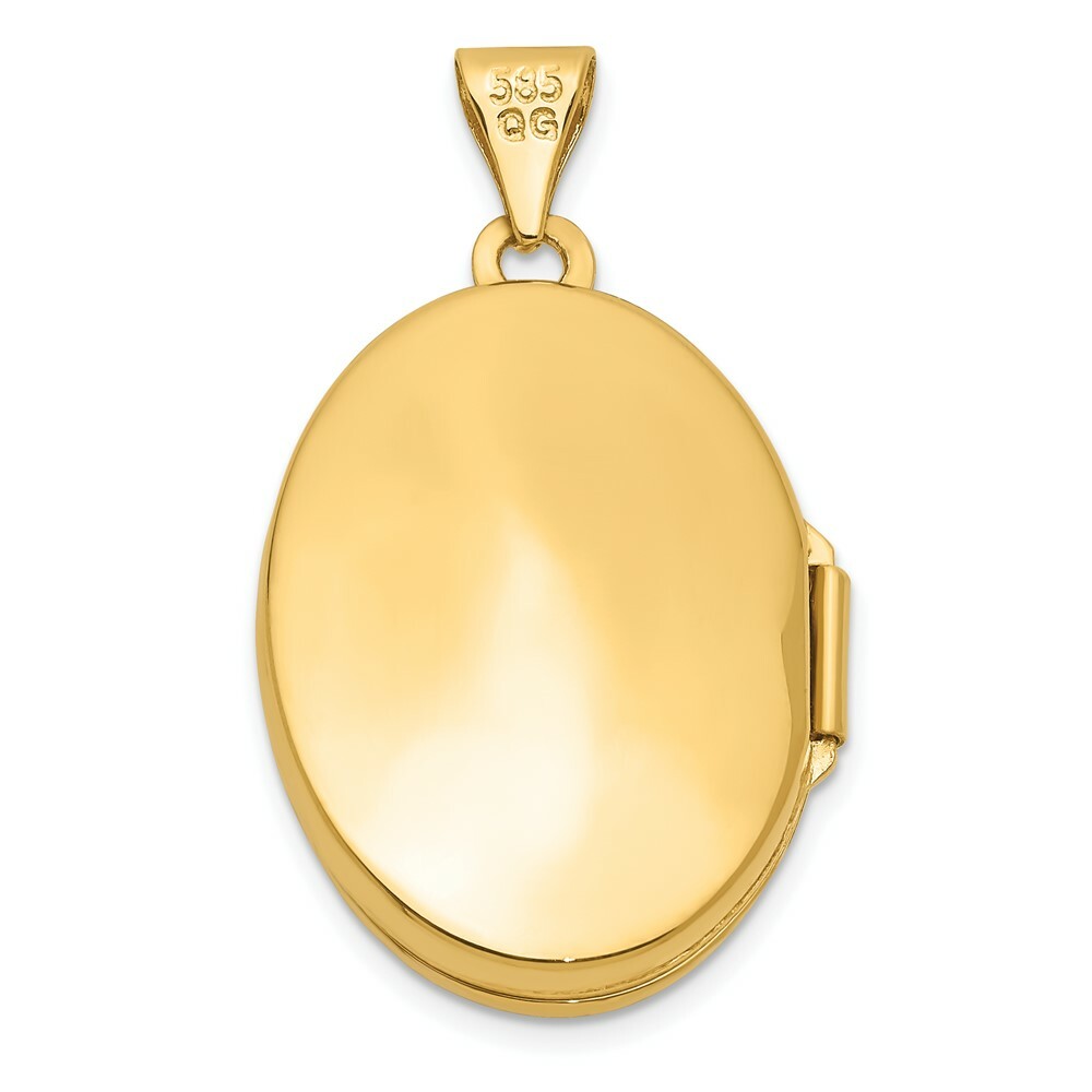 14K Yellow Gold Scrolled Floral Locket 30x21mm