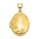 Load image into Gallery viewer, 14K Yellow Gold Floral Locket 24x17mm
