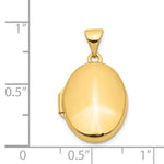 Load image into Gallery viewer, 14K Yellow Gold Plain Polished Oval Locket 25x17mm
