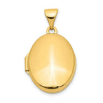 Load image into Gallery viewer, 14K Yellow Gold Plain Polished Oval Locket 25x17mm
