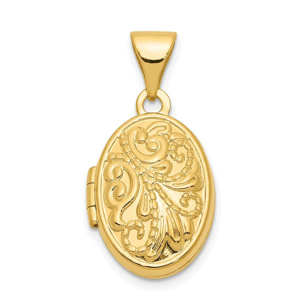 14K Yellow Gold Oval Locket 20x13mm