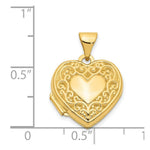 Load image into Gallery viewer, 14K Yellow Gold Scroll Heart Locket 21x15mm
