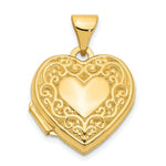 Load image into Gallery viewer, 14K Yellow Gold Scroll Heart Locket 21x15mm
