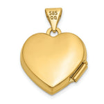 Load image into Gallery viewer, 14K Yellow Gold Domed Heart Locket 21x16mm

