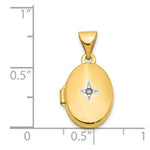 Load image into Gallery viewer, 14K Yellow Gold Diamond Locket 20x13mm
