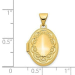 Load image into Gallery viewer, 14K Yellow Gold Scroll Oval Locket 24x17mm
