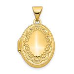 Load image into Gallery viewer, 14K Yellow Gold Scroll Oval Locket 24x17mm
