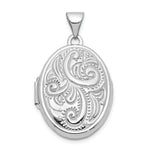 Load image into Gallery viewer, 14K White Gold Domed Oval Locket 29x21mm
