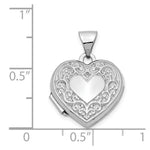 Load image into Gallery viewer, 14K White Gold Heart Locket 21x15mm
