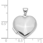 Load image into Gallery viewer, 14K White Gold Domed Heart Locket 24x19mm

