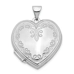 Load image into Gallery viewer, 14K White Gold Heart Locket 27x22mm
