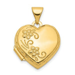 Load image into Gallery viewer, 14K Yellow Gold Reversible Heart Locket 21x16mm
