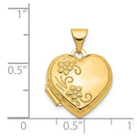 Load image into Gallery viewer, 14K Yellow Gold Reversible Heart Locket 21x16mm
