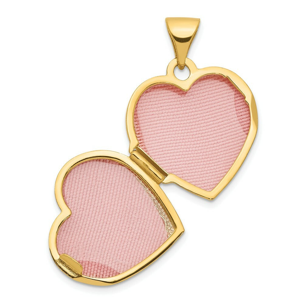 14K Yellow Gold Heart Locket 20x15mm