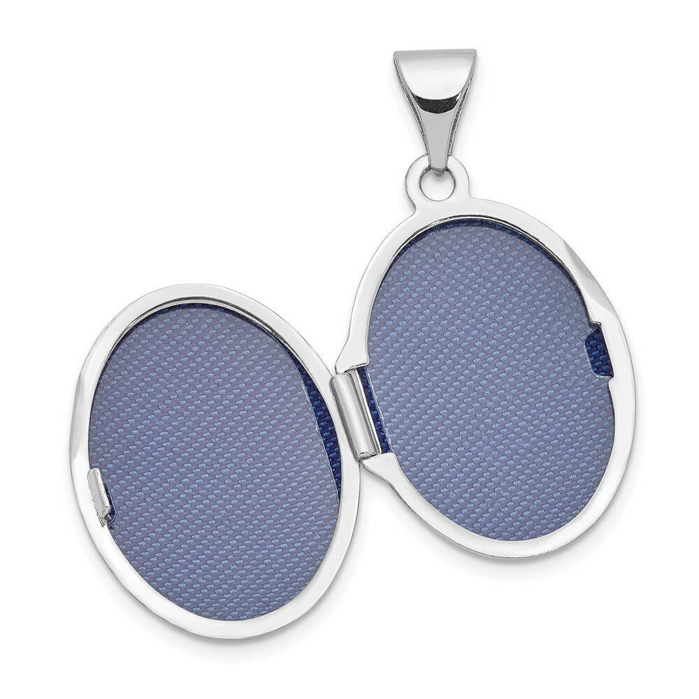 14K White Gold Locket 24x17mm