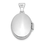 Load image into Gallery viewer, 14K White Gold Polished Locket 25x17mm
