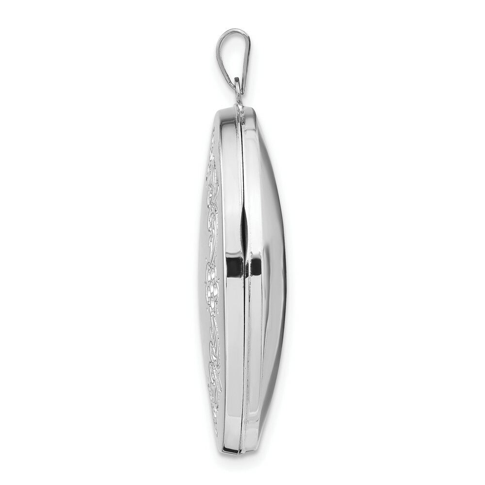 14K White Gold Locket 42x32mm