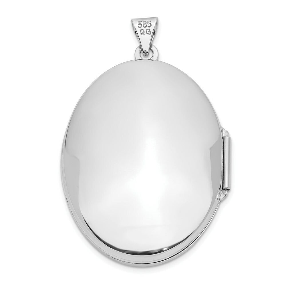 14K White Gold Locket 42x32mm