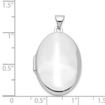 Load image into Gallery viewer, 14K White Gold Polished Domed Locket 34x26mm
