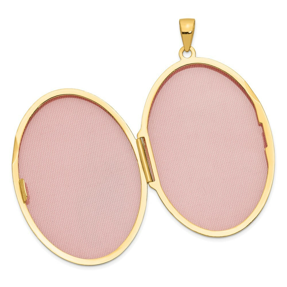 14K Yellow Gold Oval Heavy Weight Locket 48x38mm