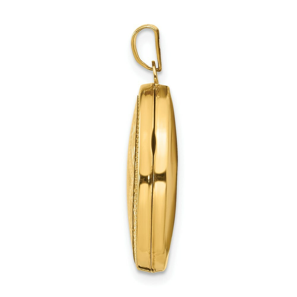 14K Yellow Gold Oval Locket 30x21mm