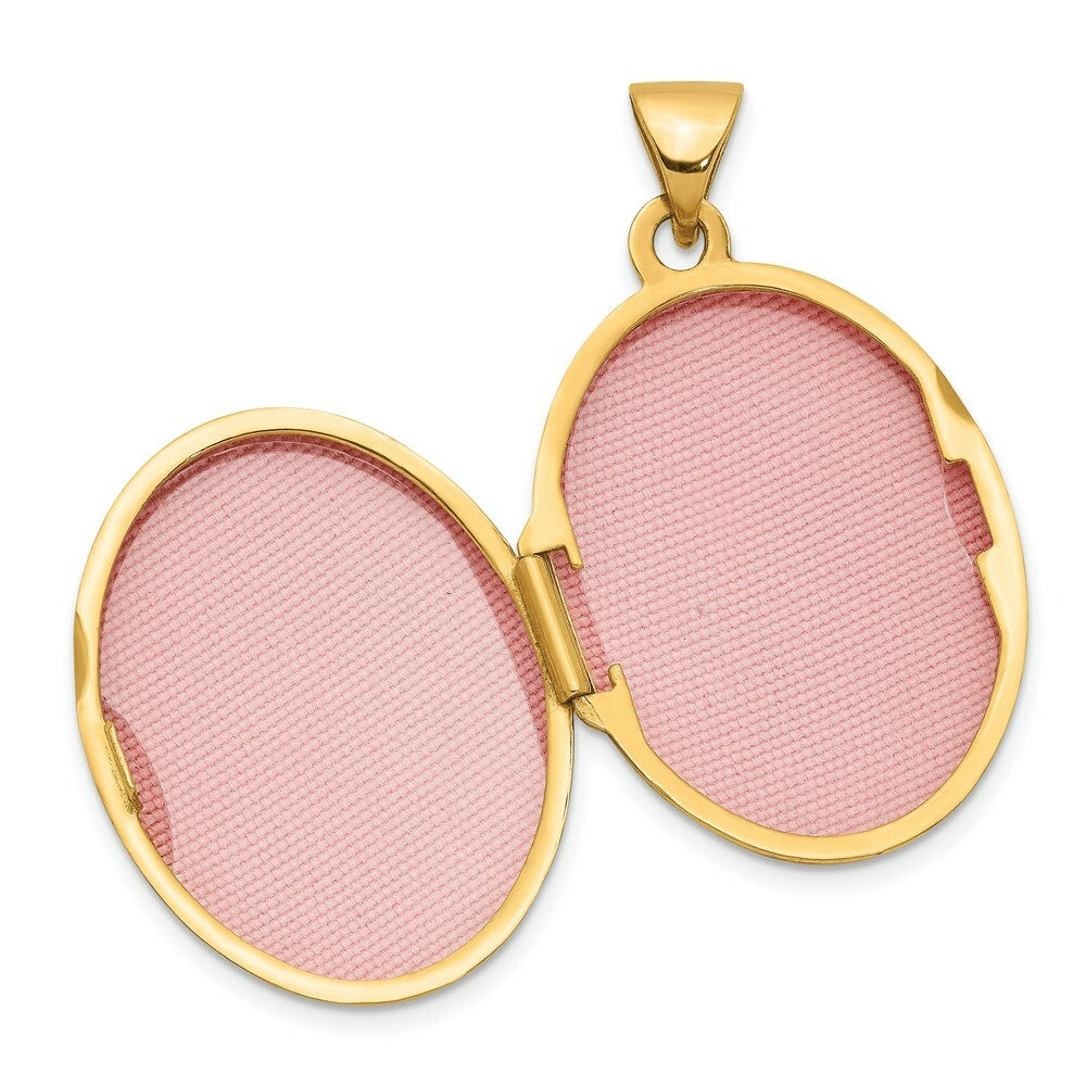 14K Yellow Gold Oval Locket 30x21mm