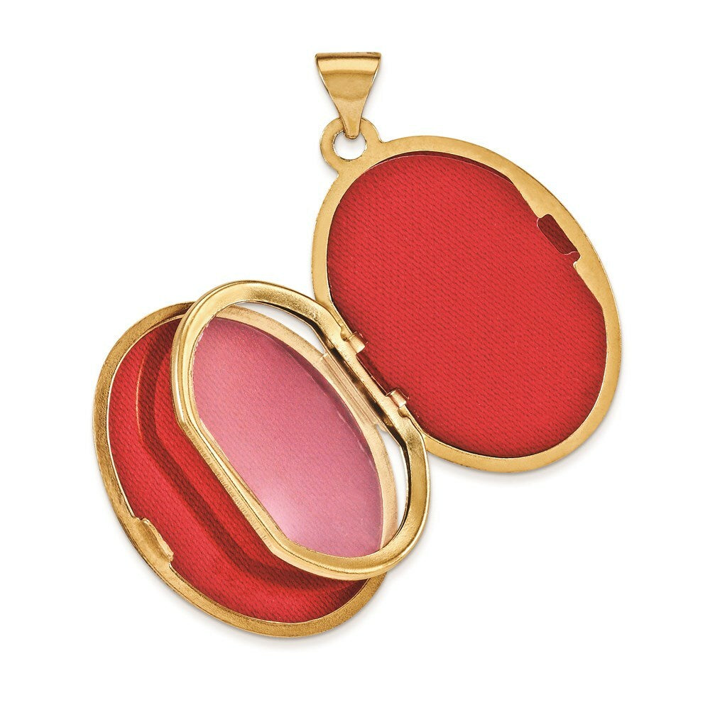 14K Yellow Gold Yellow Gold Oval Locket 30x21mm