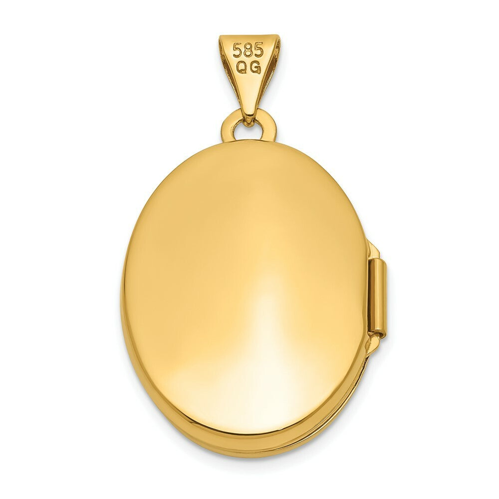 14K Yellow Gold Yellow Gold Oval Locket 30x21mm